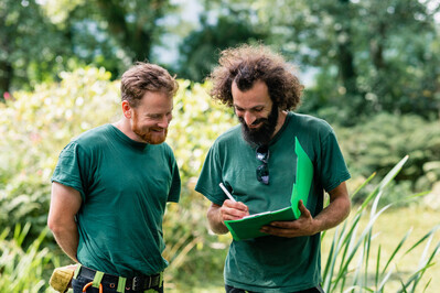 Men green shirts